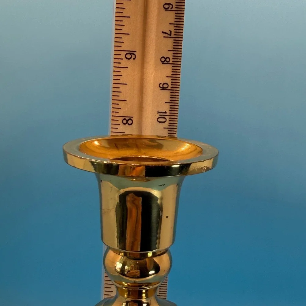 VTG Brass TaperBeehive Candle Holder Medium‎ Victorian Regency Dark Academia Art